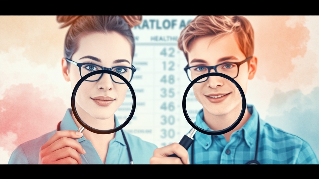 연령별 건강검진 (watercolor 스타일)