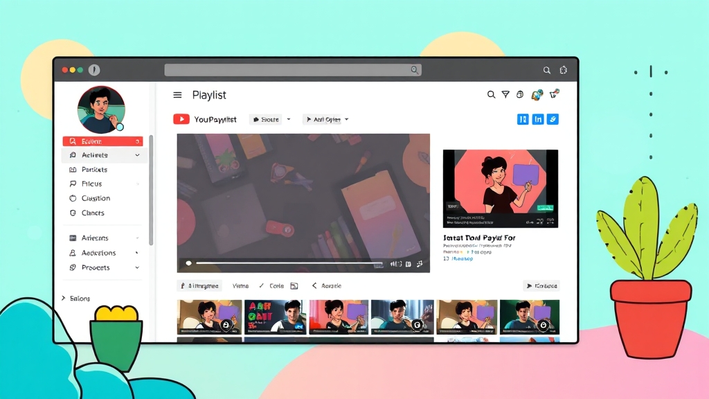 재생목록 편집 & 관리법 (cartoon 스타일)