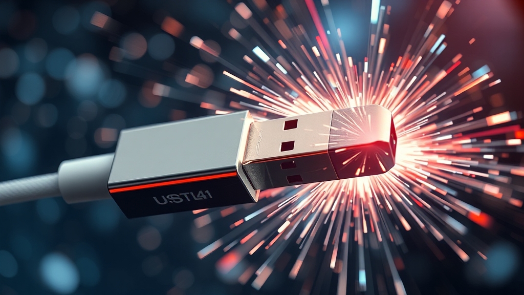 USB 규격의 발전 과정 (realistic 스타일)