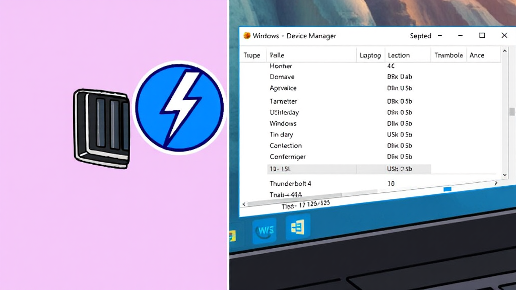 USB-C 포트와 썬더볼트4 포트 구별법 (cartoon 스타일)