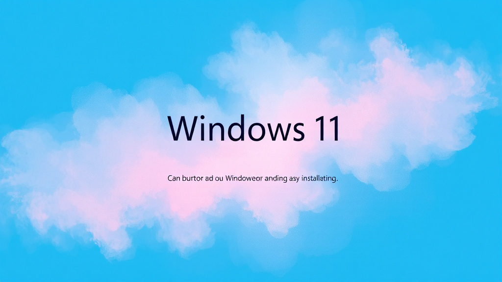 윈도우 11 설치 따라하기 (watercolor 스타일)