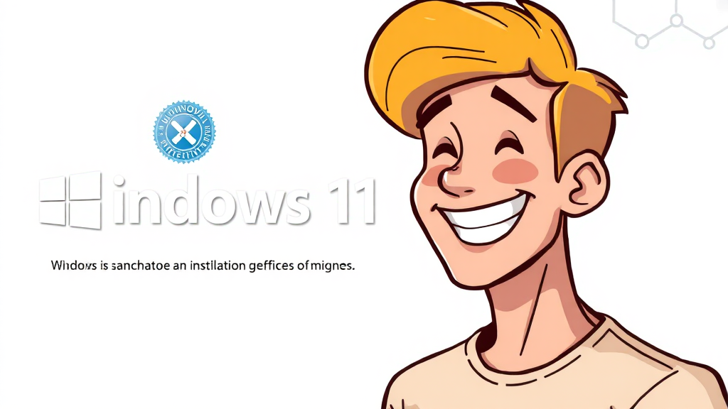 윈도우 11 정품 인증 방법 (cartoon 스타일)