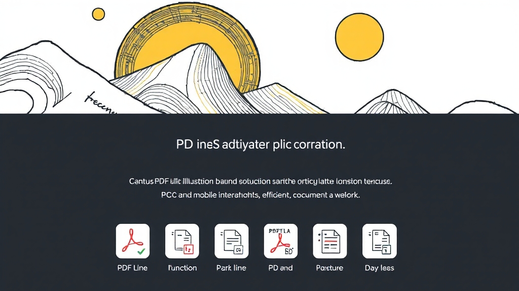 PDF 편집 프로그램 선택 시 고려 사항 (illustration 스타일)
