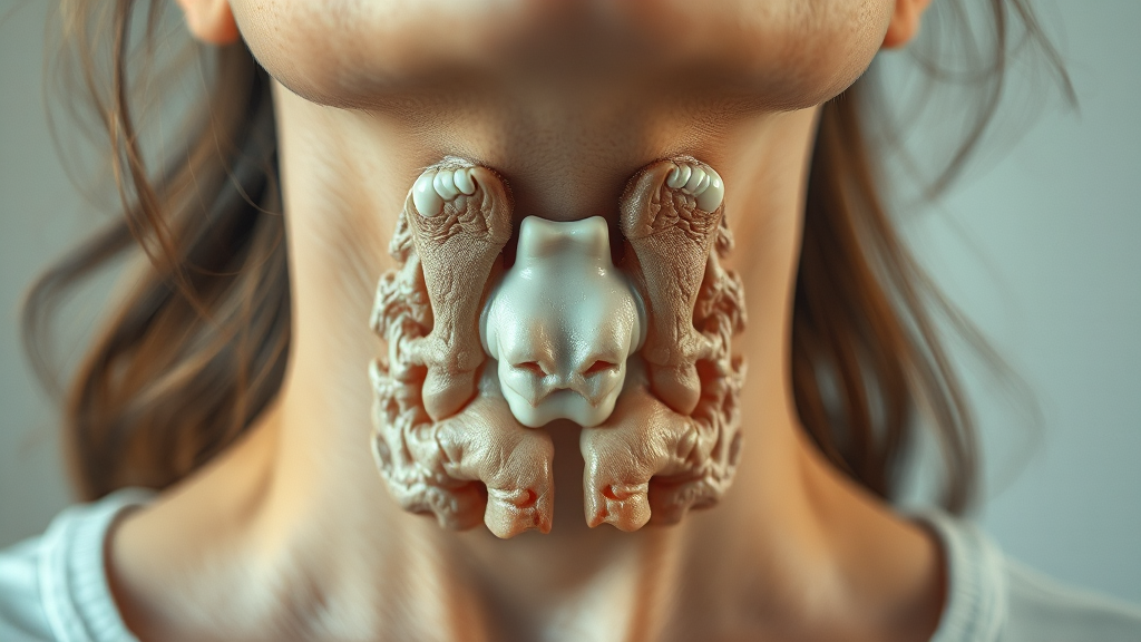 갑상선기능저하증이란? (realistic 스타일)