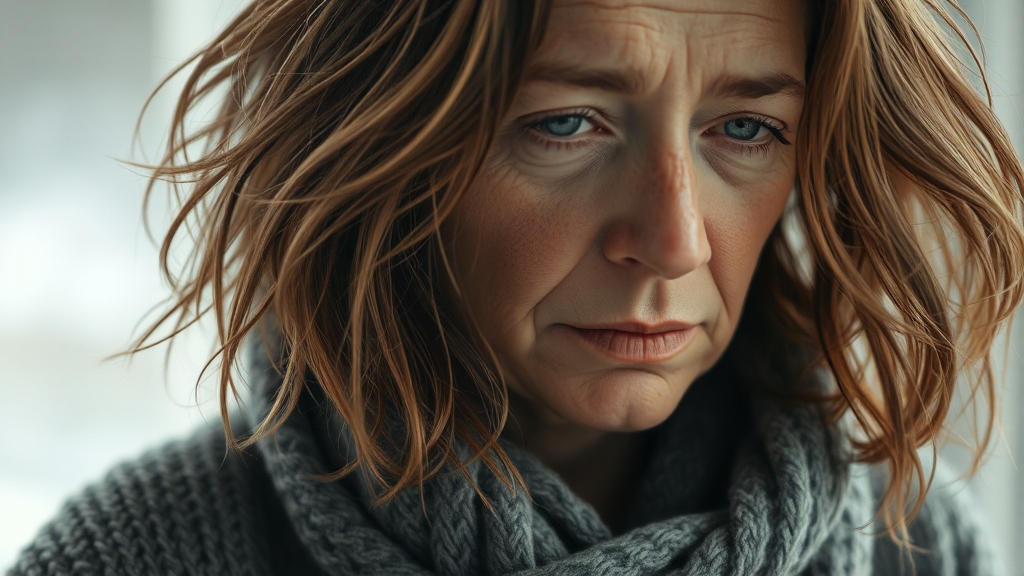 갑상선기능저하증의 주요 증상 (realistic 스타일)