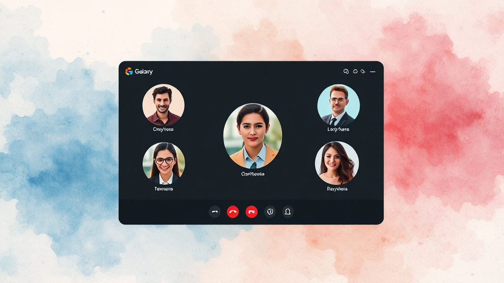 다자간 통화 시 유용한 기능 (watercolor 스타일)