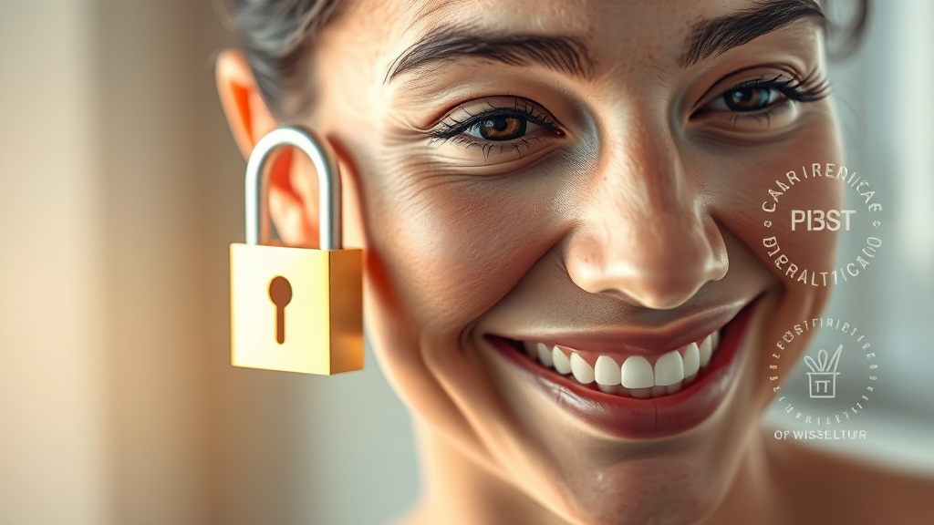 건강 기록 앱, 개인 정보 보호는 필수! (realistic 스타일)