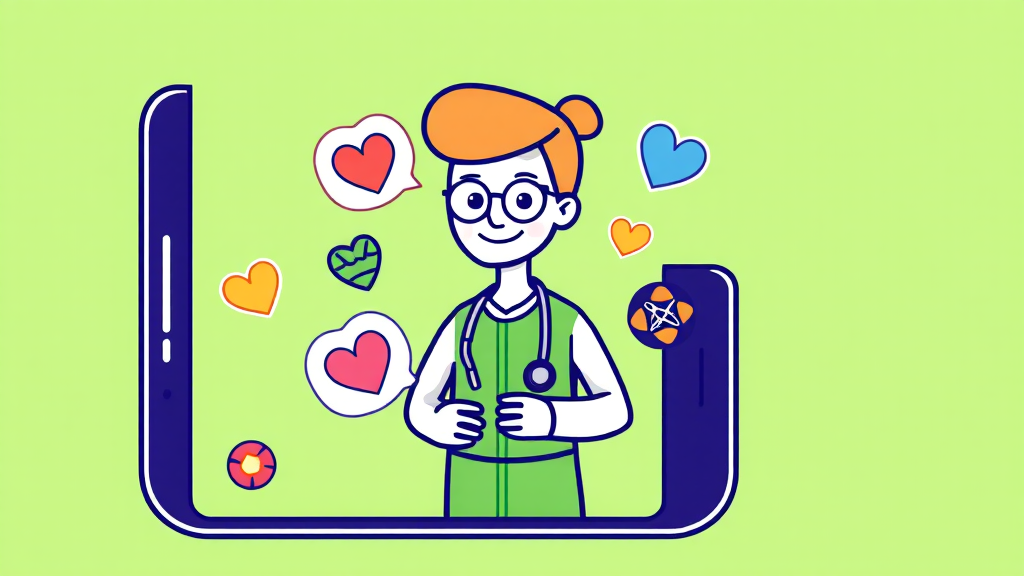 건강 기록 앱, 지금 시작하세요! (cartoon 스타일)