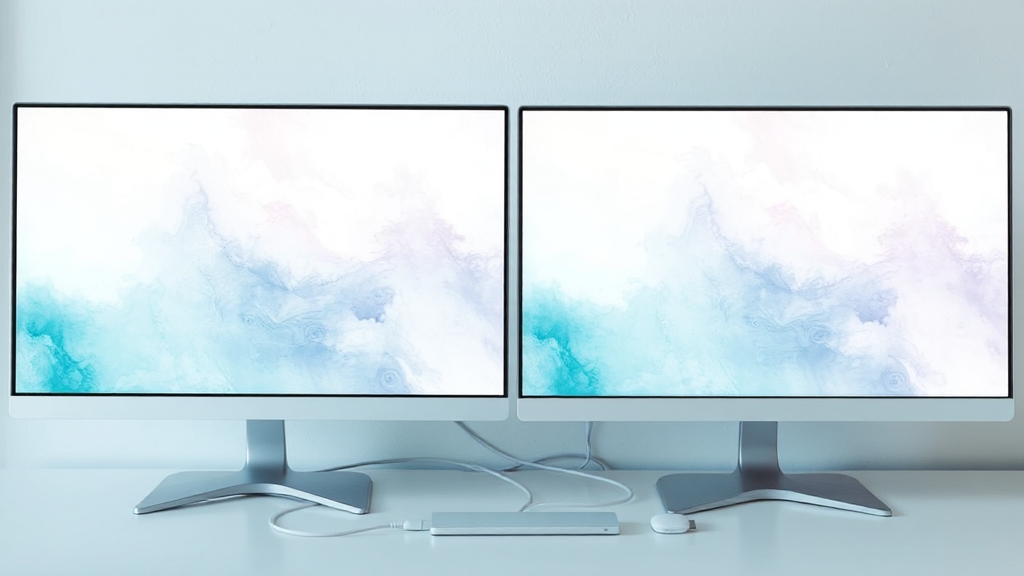 맥북 듀얼 모니터 연결 방법 (watercolor 스타일)