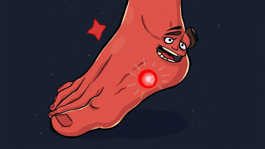 통풍 증상 및 발병 부위 (cartoon 스타일)