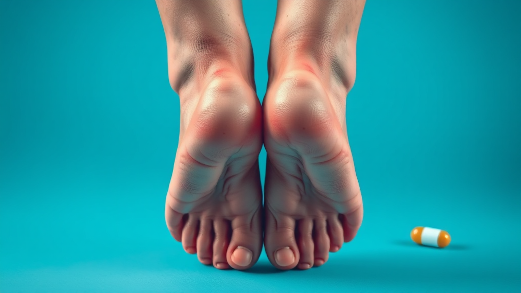 통풍 치료 및 관리 (realistic 스타일)