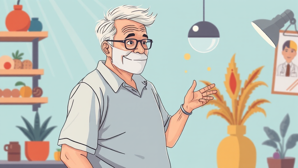 통풍 예방을 위한 생활 습관 (illustration 스타일)