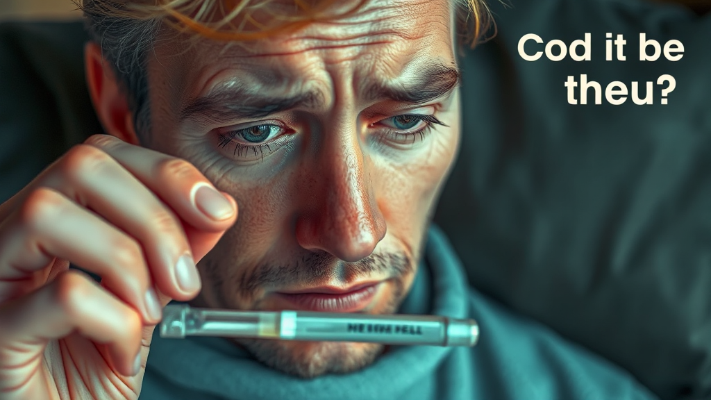 독감 초기 증상과 진단 (realistic 스타일)