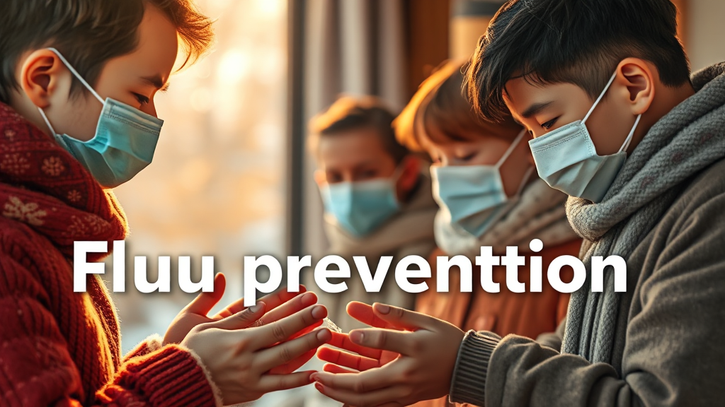독감 예방: 백신 접종과 생활 수칙 (realistic 스타일)