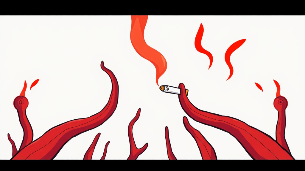 혈관 건강, 악화 요인은? (cartoon 스타일)