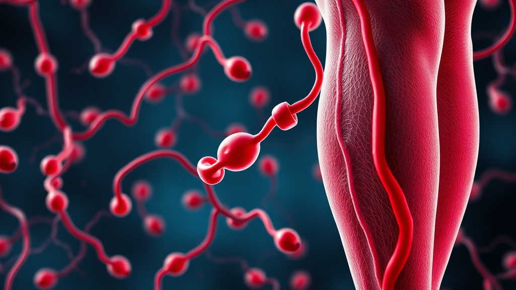 혈관 질환 종류와 특징 (realistic 스타일)