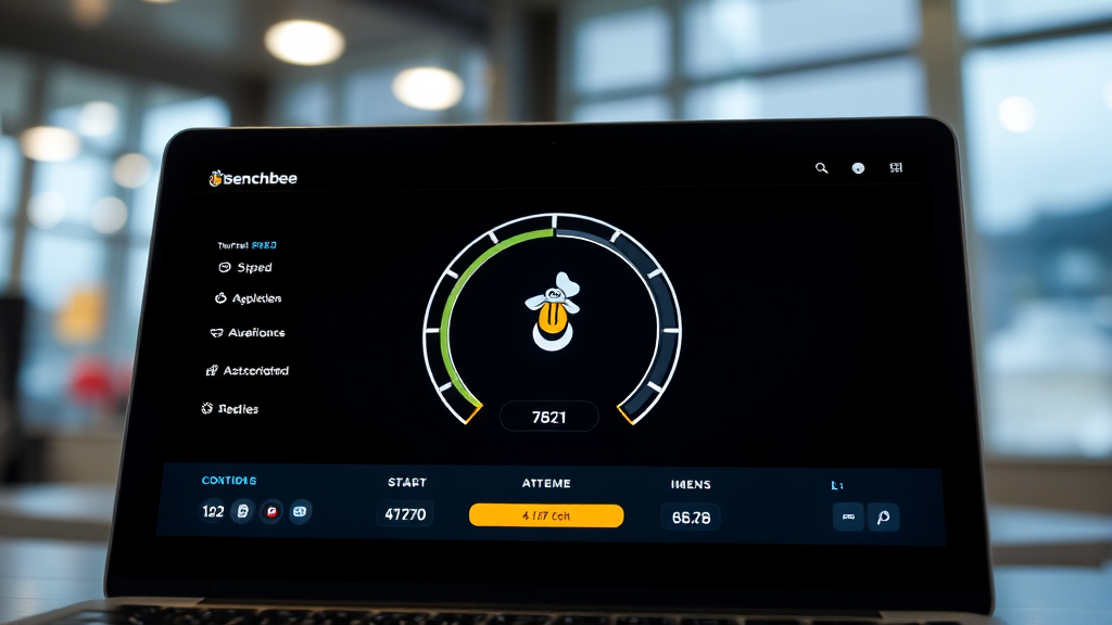 알뜰 인터넷 속도 측정 꿀팁 (realistic 스타일)