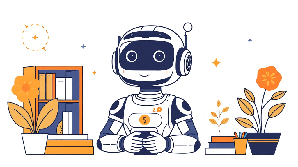 카카오뱅크 AI 금융 서비스는? (illustration 스타일)