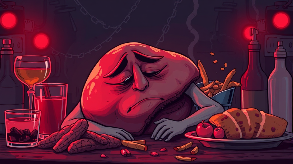 간수치 상승, 왜 일어날까요? (illustration 스타일)