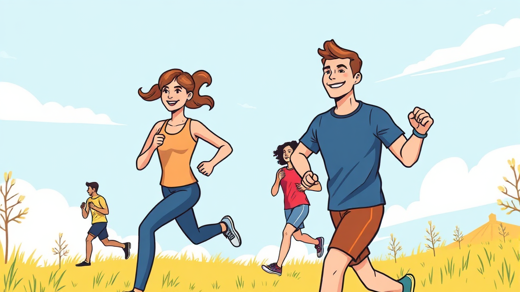 간수치 관리를 위한 운동 방법 (illustration 스타일)