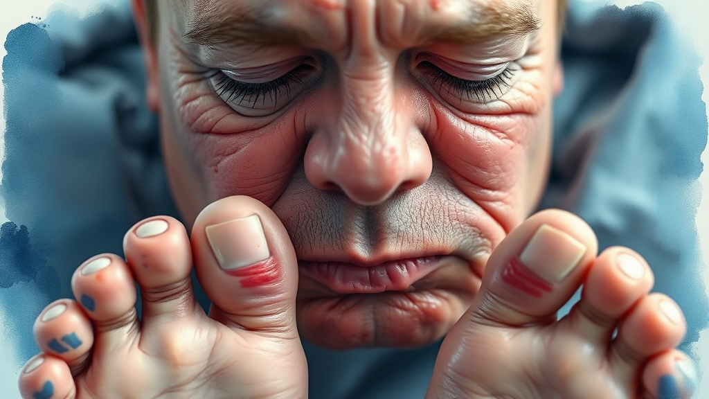 신장 질환과 부종 (realistic 스타일)