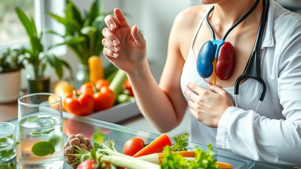 신장 건강 관리 팁 (realistic 스타일)