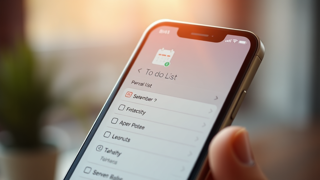 스마트폰 생산성 높이기 (realistic 스타일)