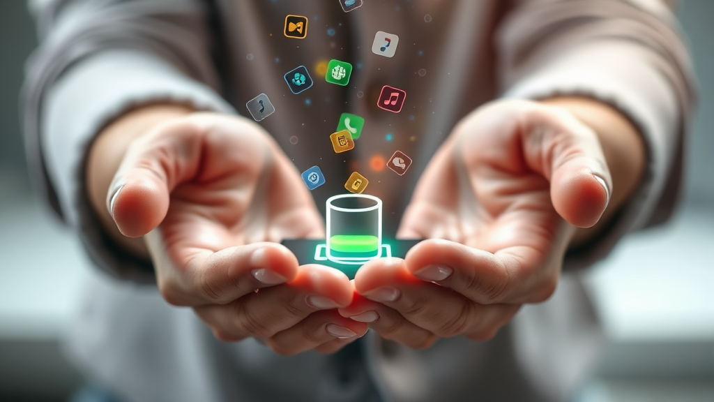 스마트폰 배터리 관리법 (realistic 스타일)