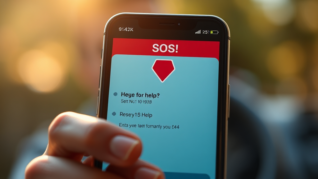 스마트폰 긴급 상황 대비 (realistic 스타일)