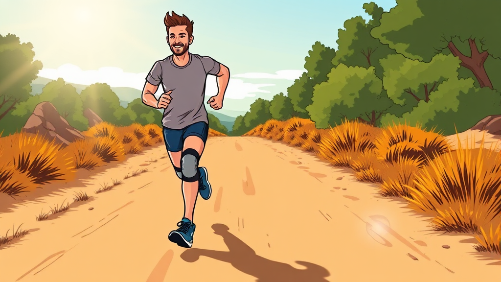 초보 러너 무릎 보호 가이드 (cartoon 스타일)