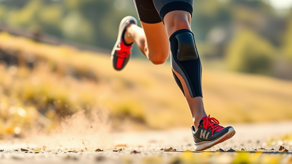 무릎 부상 예방: 자세와 착지법 (realistic 스타일)