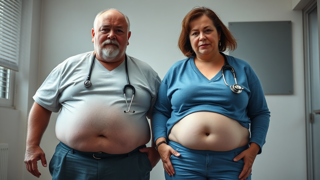 비만의 정의와 심각성 (realistic 스타일)