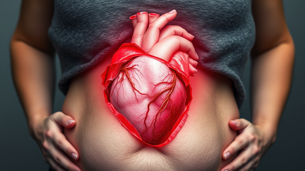 비만과 건강의 상관관계 (realistic 스타일)