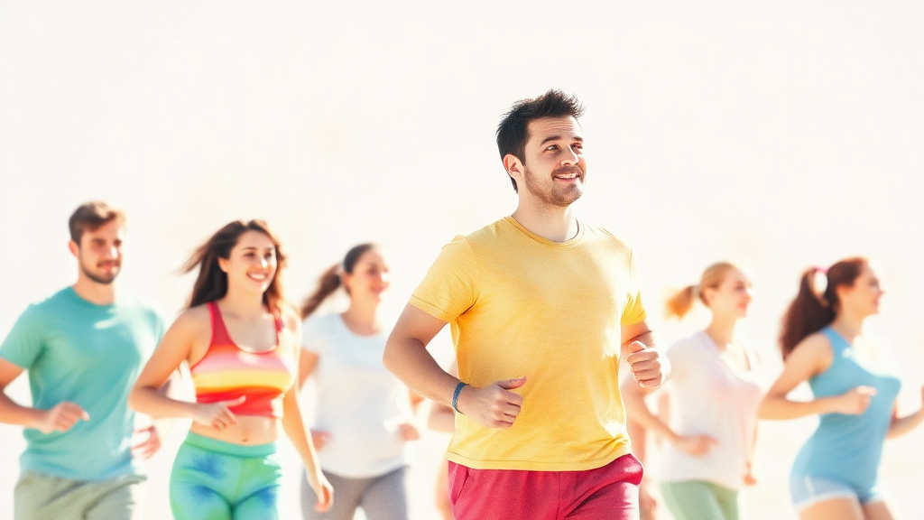 비만 예방 및 관리 (watercolor 스타일)