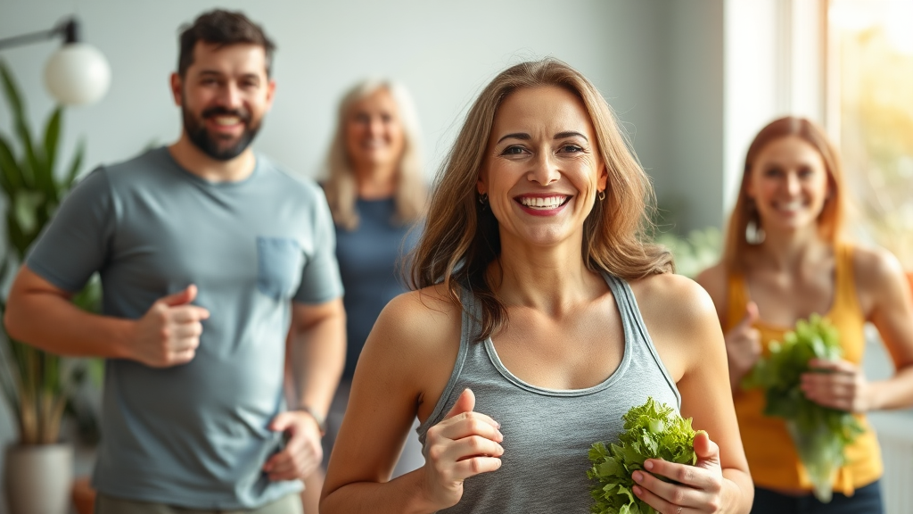 비만 극복을 위한 생활 습관 변화 (realistic 스타일)