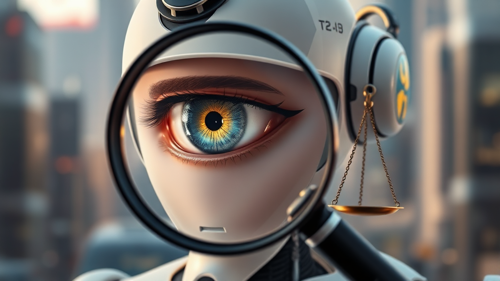 AI 검색의 미래와 윤리 (realistic 스타일)