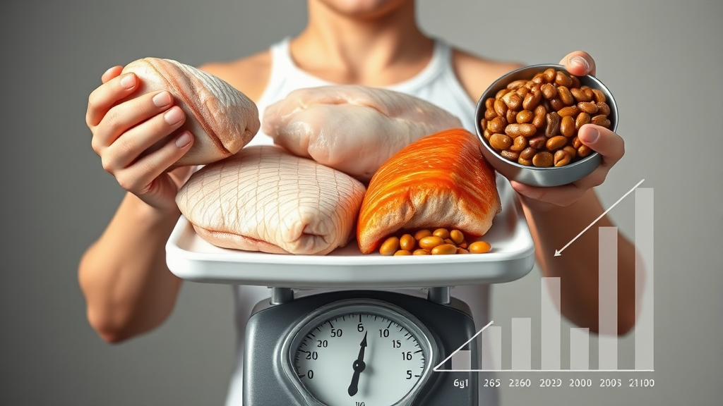 단백질 섭취량 개인 맞춤 설정 (realistic 스타일)