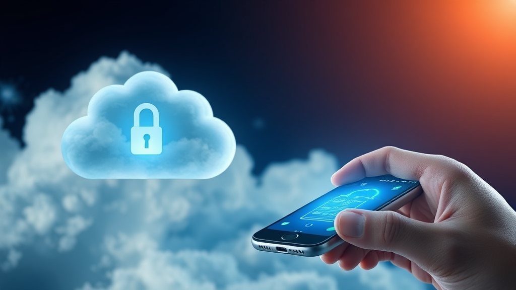 클라우드 백업 활용법 (realistic 스타일)