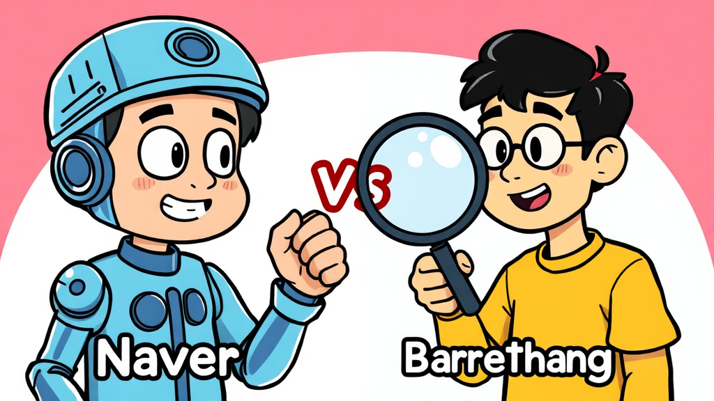 주요 맞춤법 검사기 비교 (cartoon 스타일)