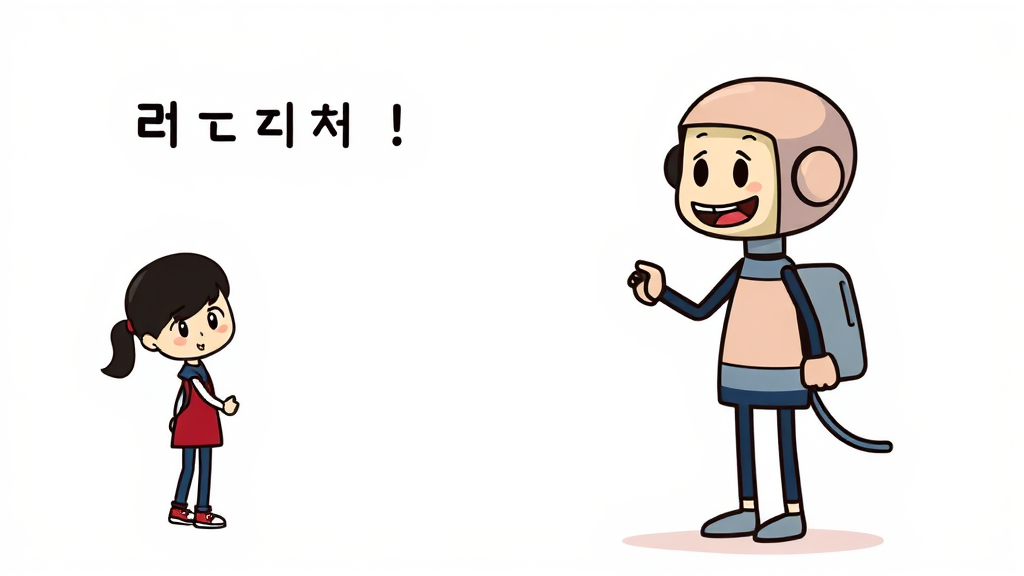 AI 기반 맞춤법 검사기의 특징 (cartoon 스타일)