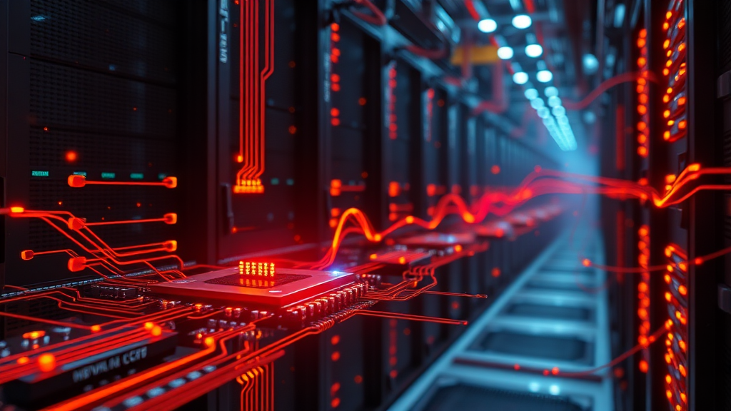 AI 반도체, 냉각이 필수인 이유 (realistic 스타일)