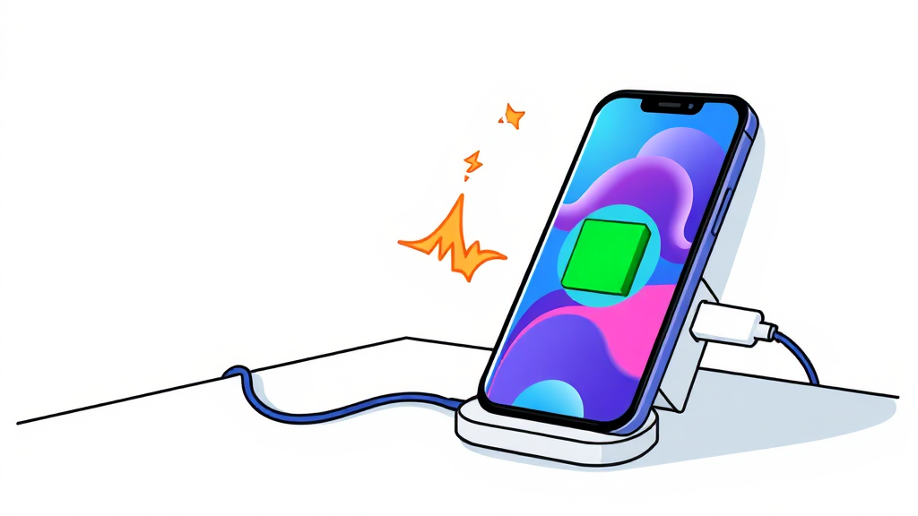 60W 충전, 왜 중요할까? (cartoon 스타일)