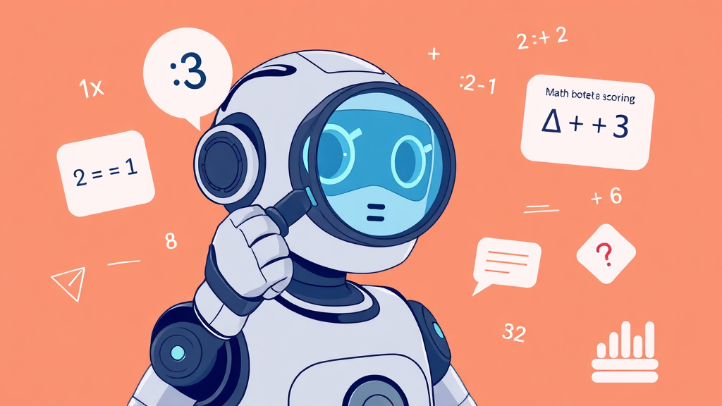 AI 수학 채점 시스템의 작동 원리 (illustration 스타일)