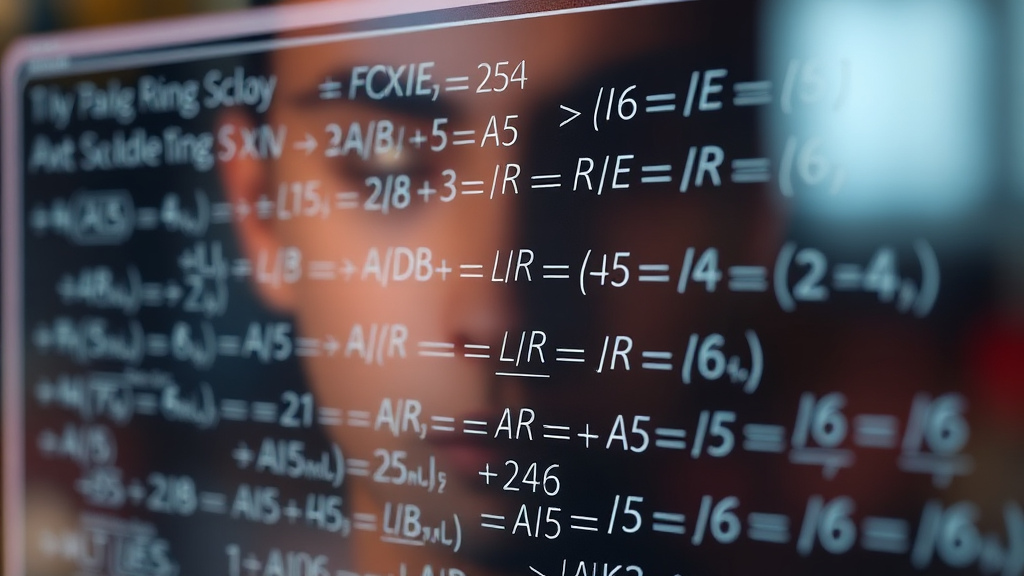 AI 수학 채점 시스템의 핵심 기술 (realistic 스타일)