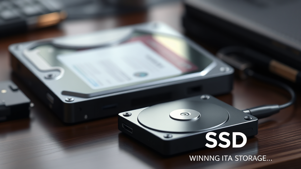 외장 하드 선택 가이드: 용도, 종류, 용량 (realistic 스타일)