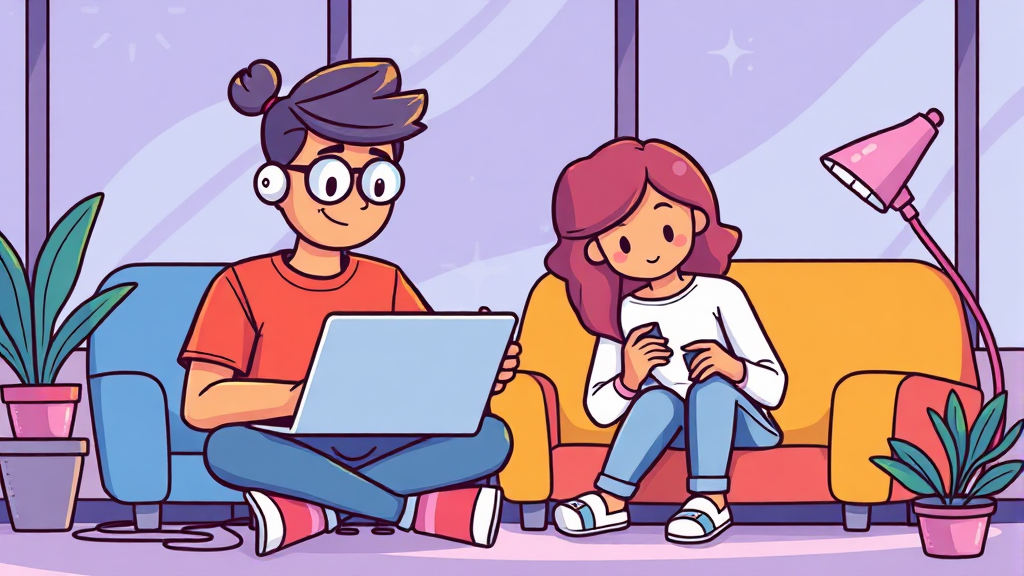 AI 교육 과정: 커리큘럼 & 학습 환경 (cartoon 스타일)