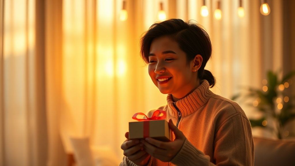 선물 이유: 연결의 의미 (realistic 스타일)