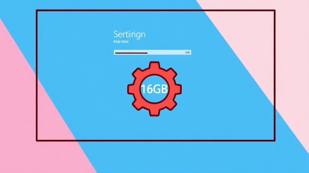 Windows 설정에서 RAM 확인 (cartoon 스타일)