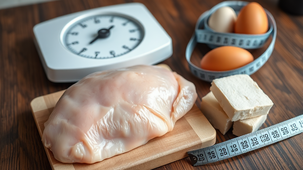 체중 감량, 단백질 섭취 전략 (realistic 스타일)