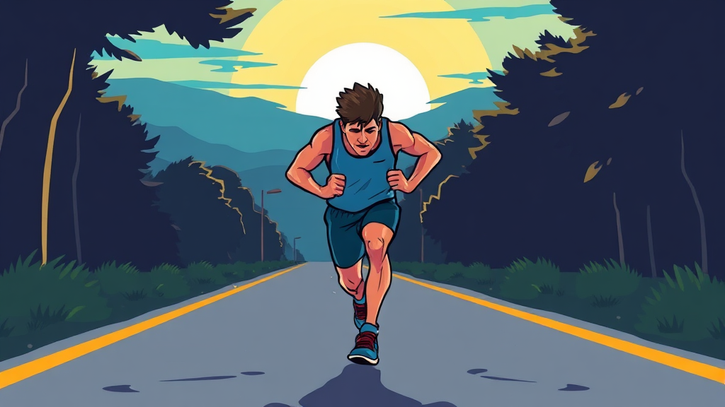 무릎 통증 발생 시 대처 방법 (cartoon 스타일)